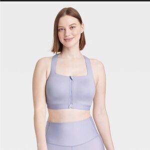 All-in-Motion Sculpt High Support Zip-Front Sports Bra